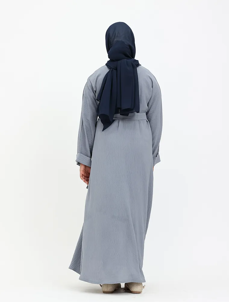 Denim Linen Feel Basic Girls Abaya